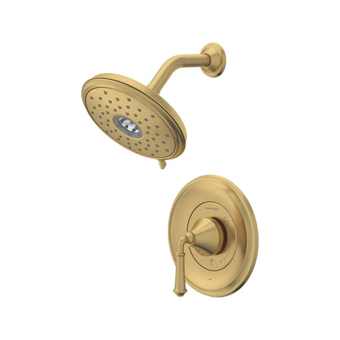 Delancey® - Ensemble de robinetterie pour douche 1,8 gpm/6,8 L/min incluant une pomme de douche 4 fonctions à économie d'eau et une poignée à levier