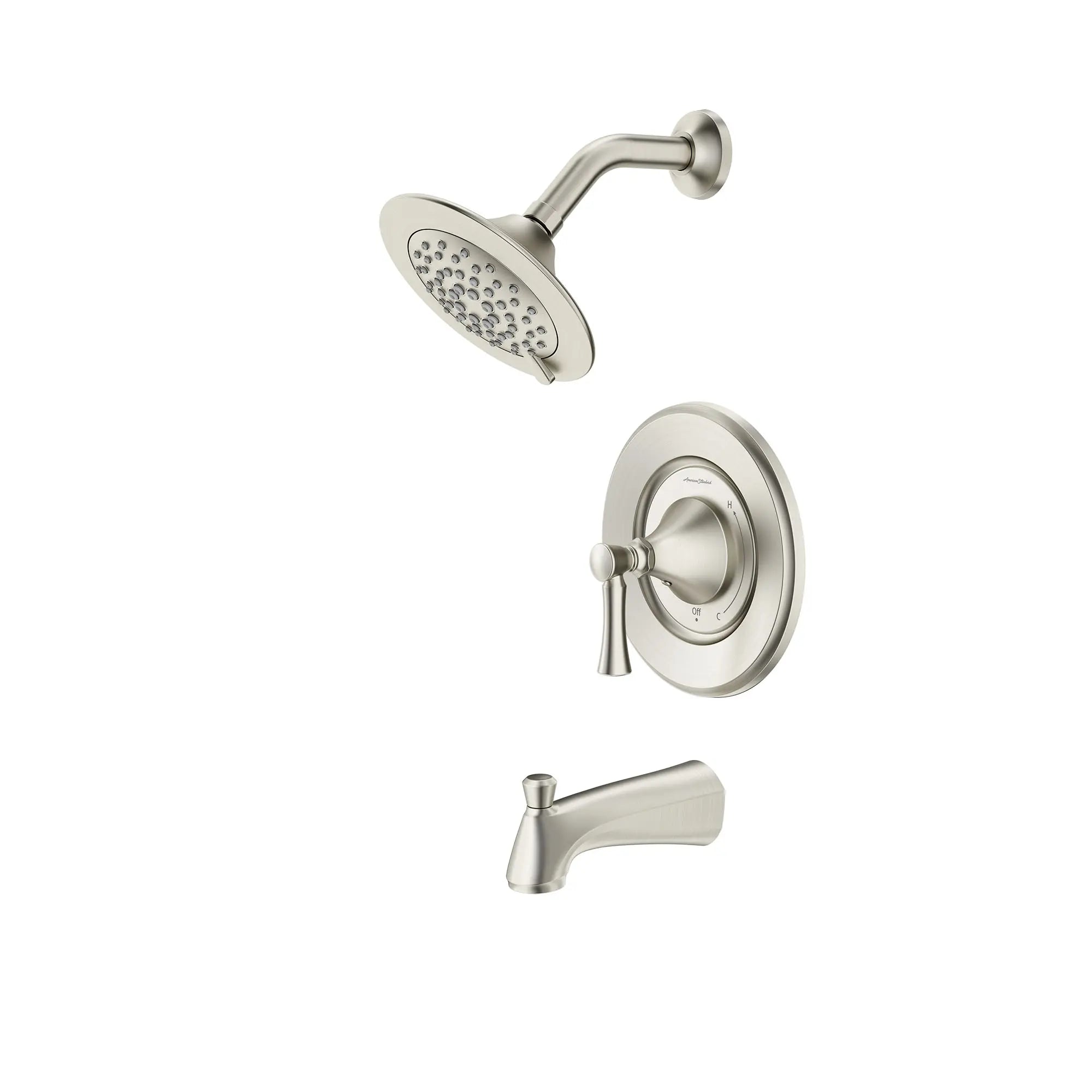 Ensemble de robinetterie pour baignoire et douche Chancellor 1,8 GPM avec cartouche de robinet à disque en céramique et poignée à levier // BRUSHED NICKEL // 168776_7022502.295_2_0_CDNwebp.webp