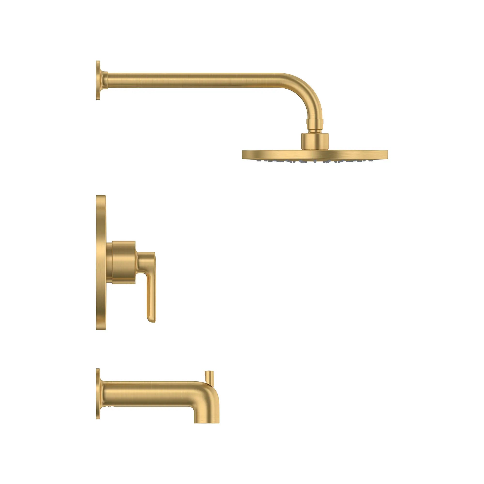 Studio® S - Ensemble de robinetterie pour baignoire/douche 1,8 gpm/6,8 L/min incluant une pomme de douche pluie, une cartouche à pression équilibrée en double céramique et une poignée à levier // TUB & SHOWER / AUBE FRAÎCHE BROSSÉ // 168865_Studio_S_SiloSide_tu105508.GN0_0001_Apr2023_0_CDNwebp.webp