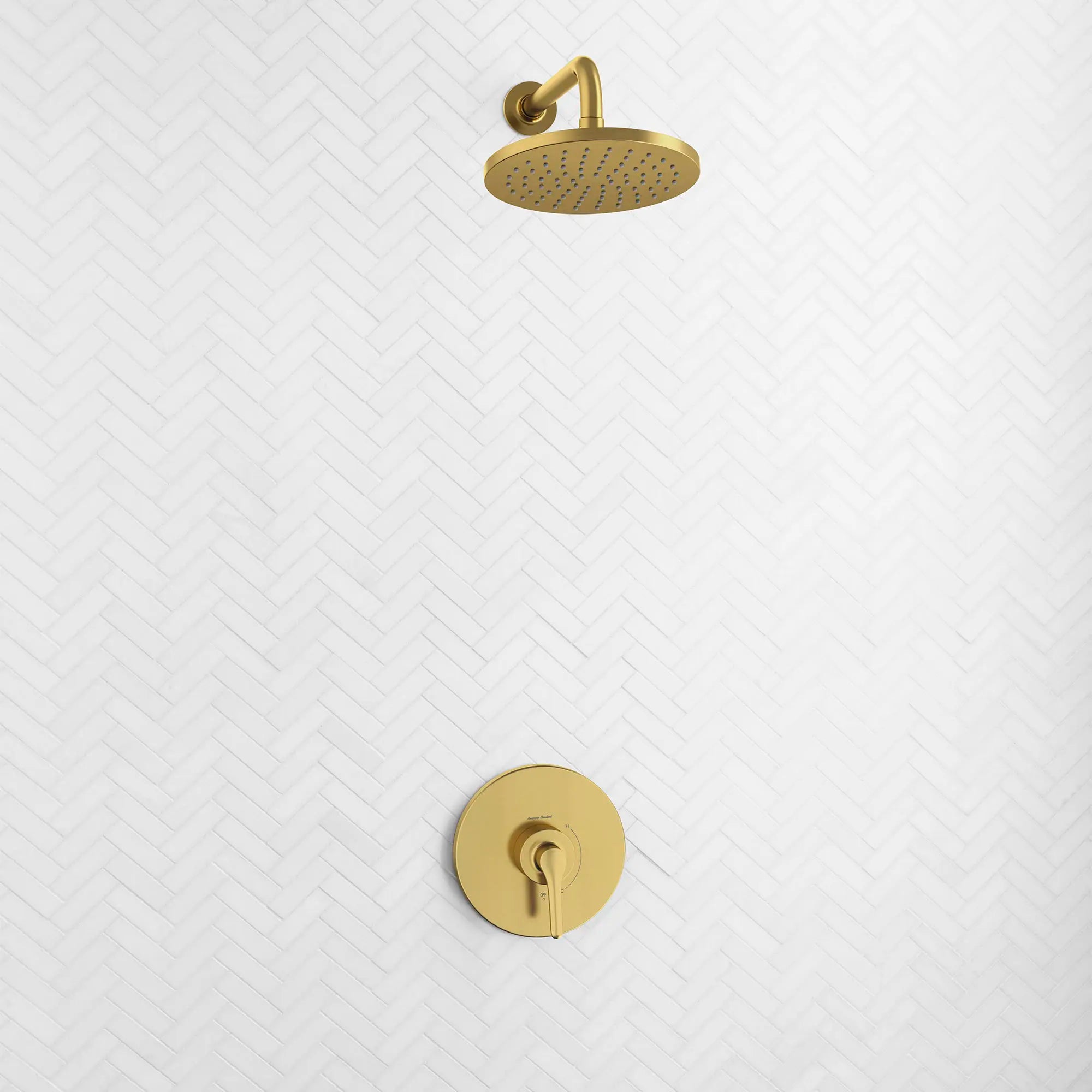 Studio® S - Ensemble de robinetterie pour douche 1,8 gpm/6,8 L/min incluant une pomme de douche pluie, une cartouche à pression équilibrée en double céramique et une poignée à levier // SHOWER / AUBE FRAÎCHE BROSSÉ // 169412_StudioS_EnvironmentCloseUp_TU105507.GN0_0001_Jul2023_0_CDNwebp.webp