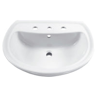 [0236008.020] Cadet 8-Inch Widespread Pedestal Sink Top - White