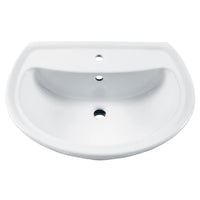 [0236001.020] Cadet Center Hole Only Pedestal Sink Top - White