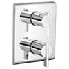 [T184740.002] Time Square® 2-Handle Thermostatic Shower Valve Trim Kit - Polished Chrome