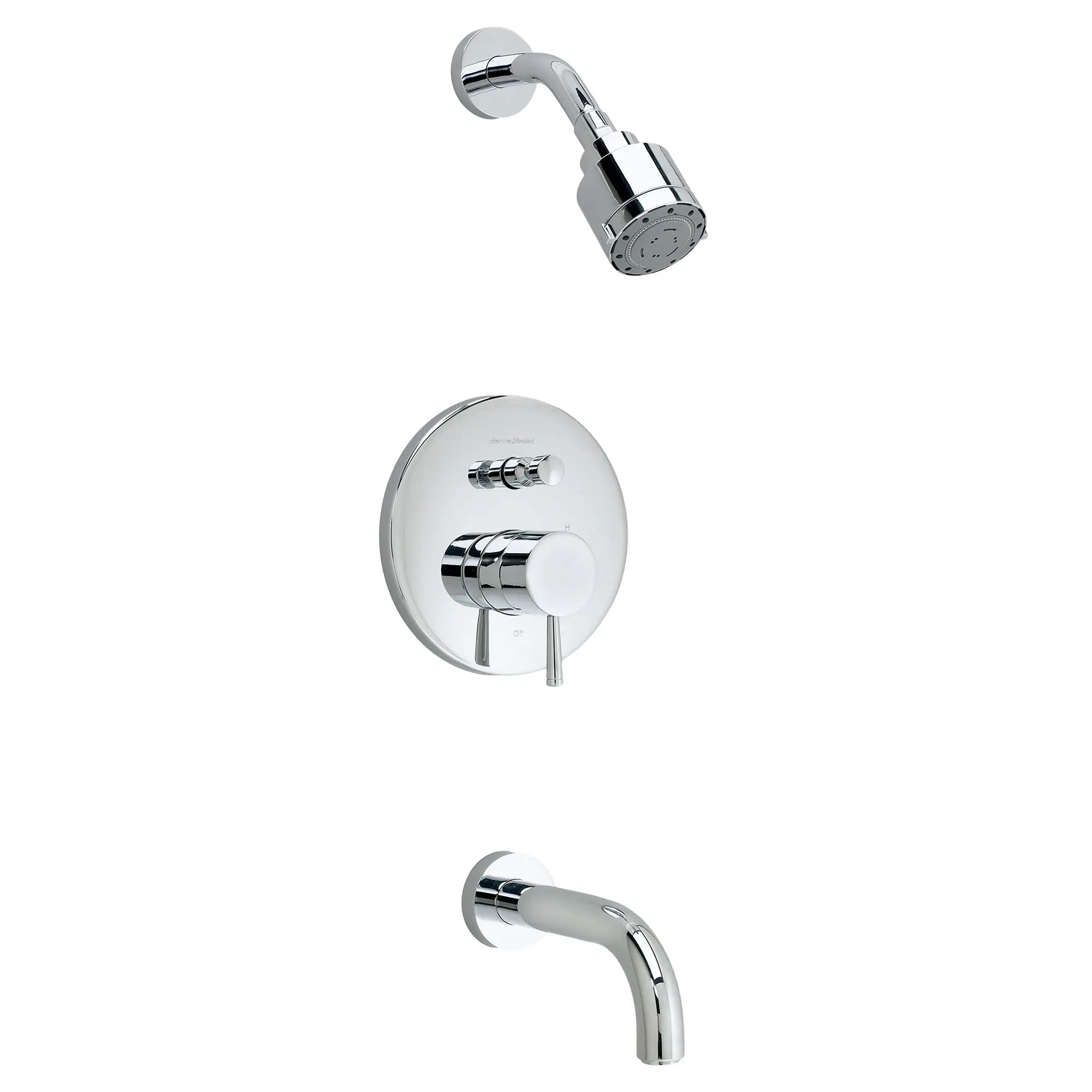 Serin® 2.5 gpm/9.5 L/min baignoire and Garniture de douche avec pomme de douche pluie, Pommeau de douche à 3 fonctions, cartouche à double équilibre de pression en céramique avec poignée à levier // CHROME POLI // 169878_P-T064602002_0_CDNwebp.webp