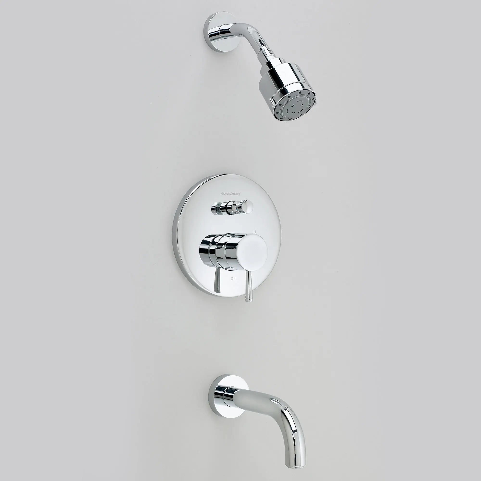 Serin® 2.5 gpm/9.5 L/min baignoire and Garniture de douche avec pomme de douche pluie, Pommeau de douche à 3 fonctions, cartouche à double équilibre de pression en céramique avec poignée à levier // CHROME POLI // 169880_P-T064602002_03_0_CDNwebp.webp