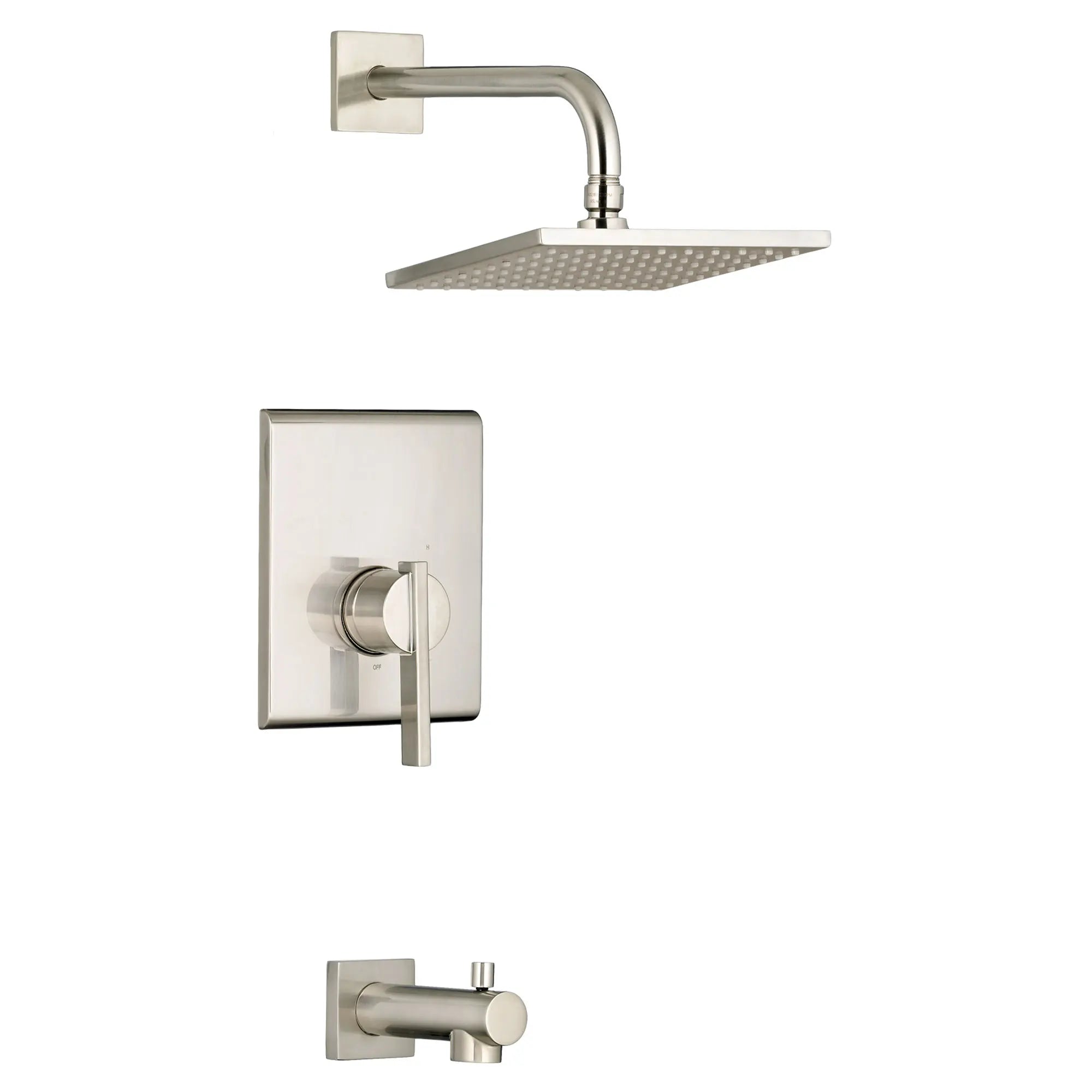 Times Square 2.5 GPM baignoire and Garniture de douche Kit avec pomme de douche FloWise et poignée à levier // BRUSHED NICKEL // 169889_P-T184502295_0_CDNwebp.webp