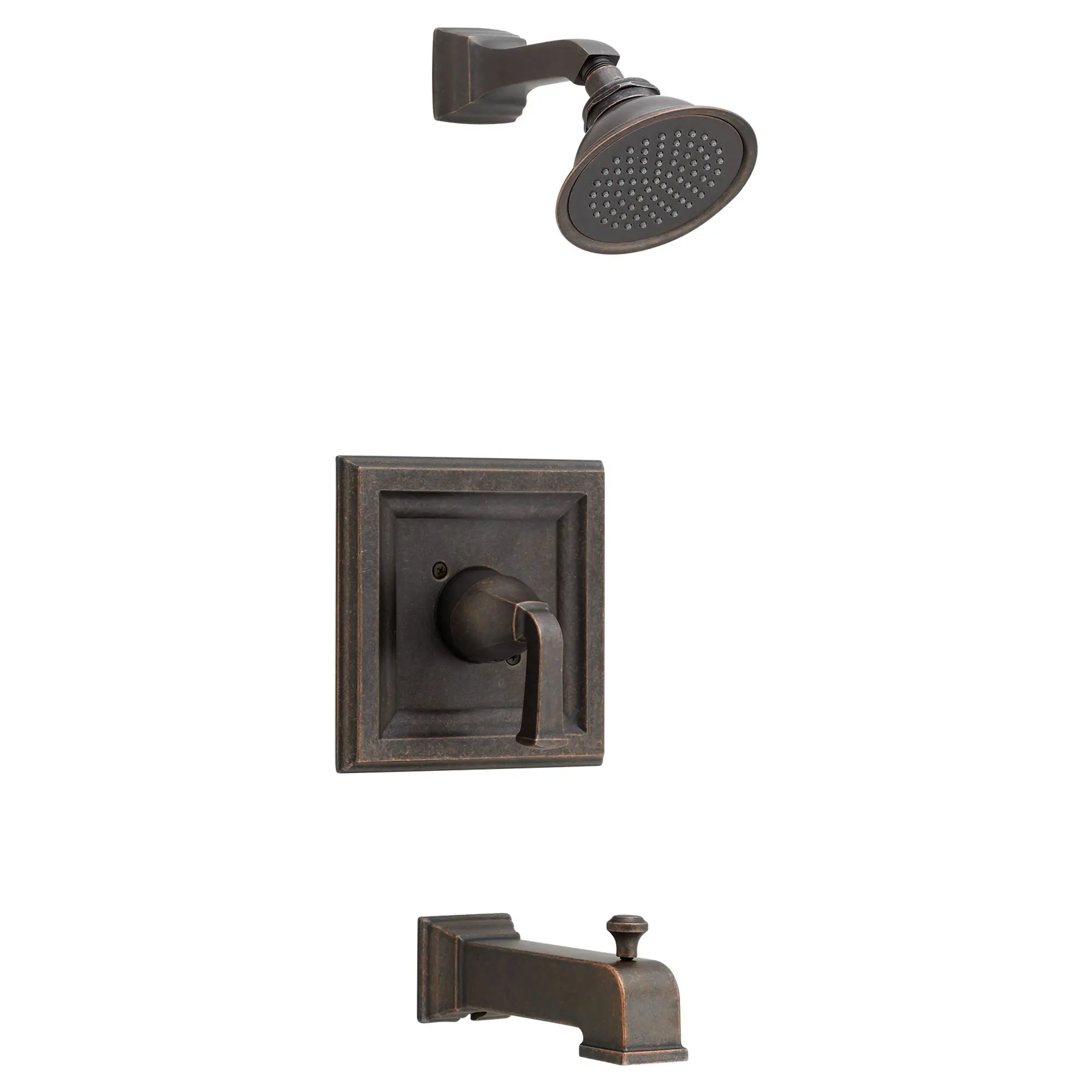 Town Square 2.5 GPM baignoire and Garniture de douche Kit avec pomme de douche pluie et poignée à levier // OIL RUBBED BRONZE // 169909_P-T555522224_02_0_CDNwebp.webp