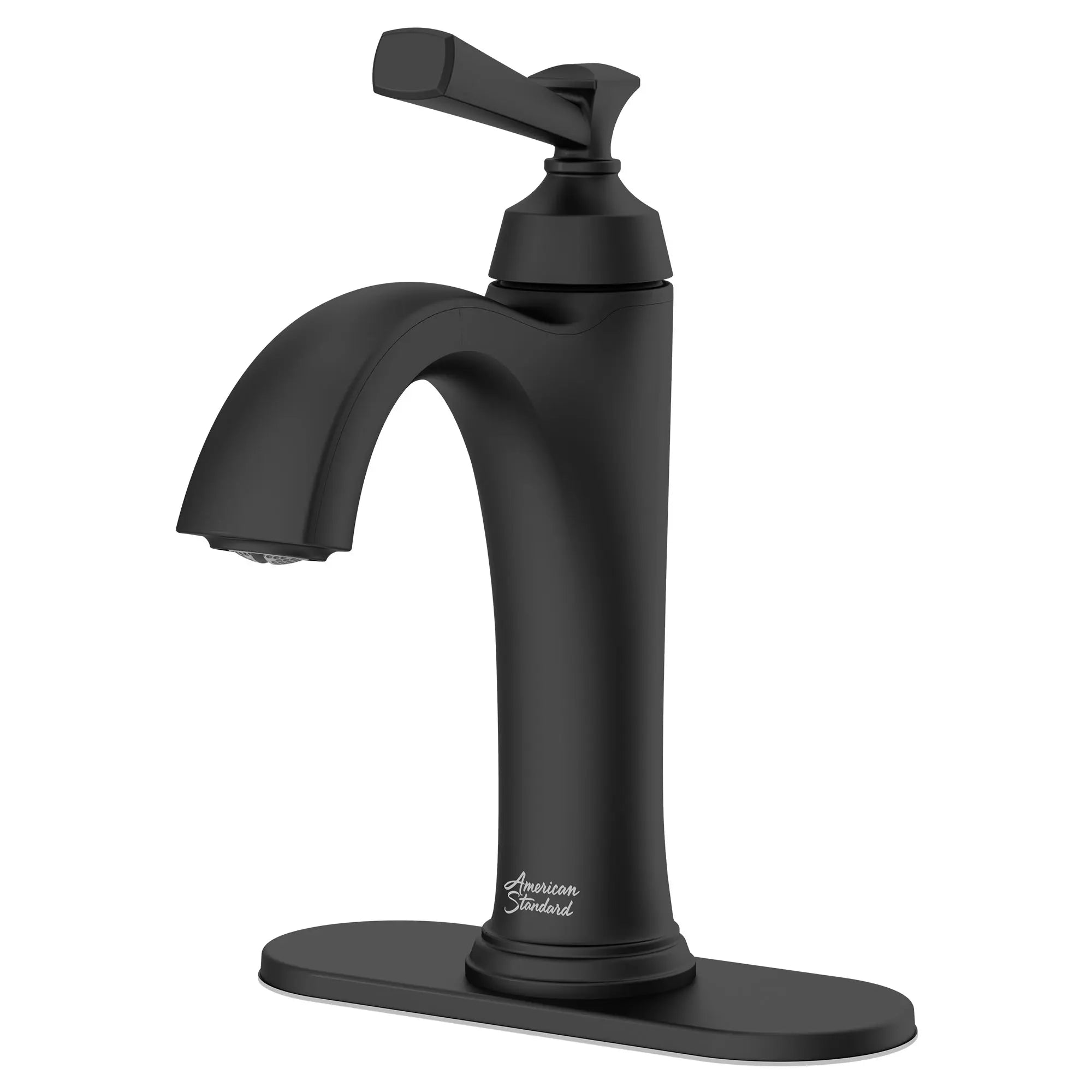 Robinet de salle de bain à poignée unique pour lavabo monotrou Glenmere 1,2 gpm/4,5 l/min avec poignée à levier // NOIR MAT // 174083_7617107243_3_0_CDNwebp.webp
