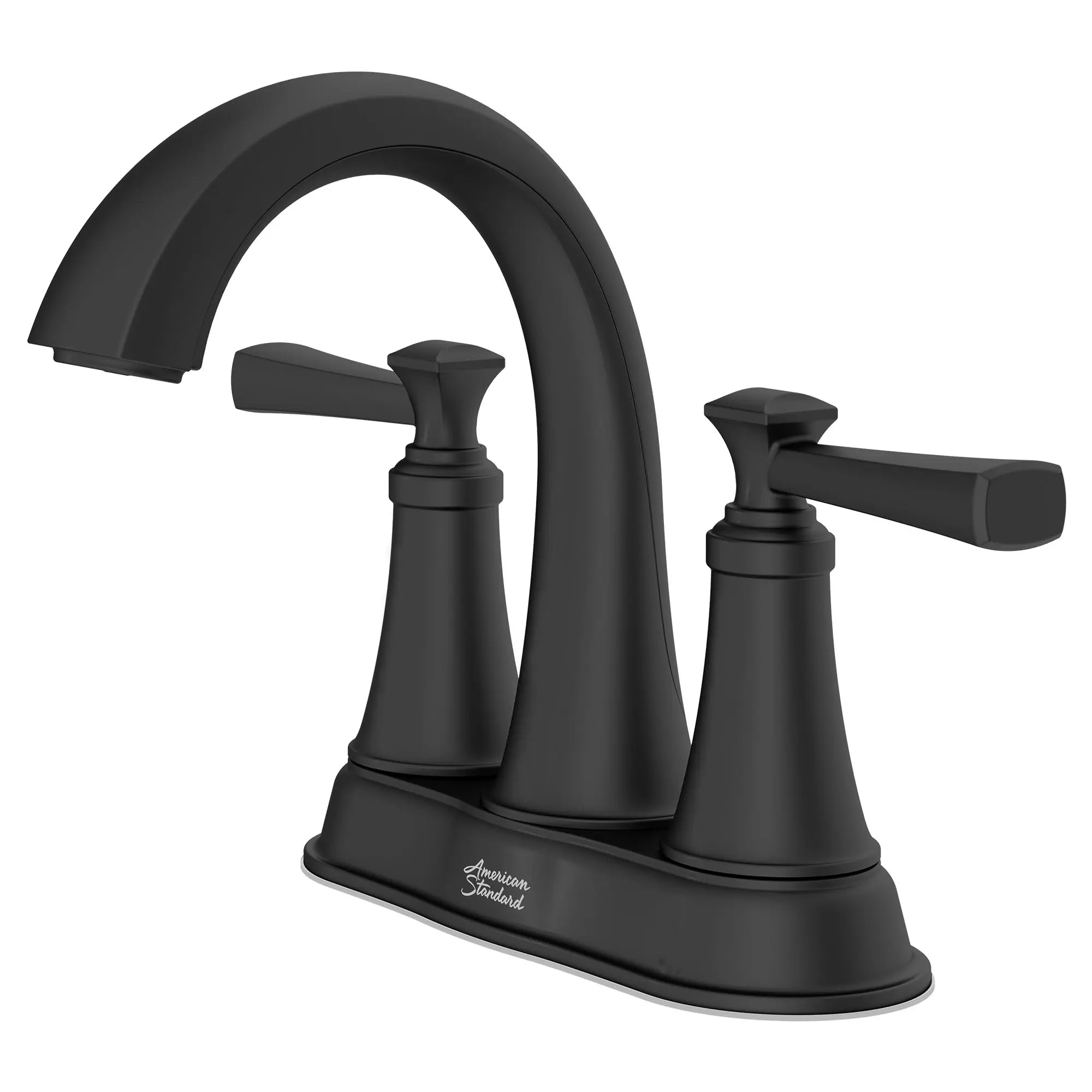 Robinet de salle de bain à poignée unique pour lavabo monotrou Glenmere 1,2 gpm/4,5 l/min avec poignées à levier // NOIR MAT // 174093_7617207243_1_0_CDNwebp.webp