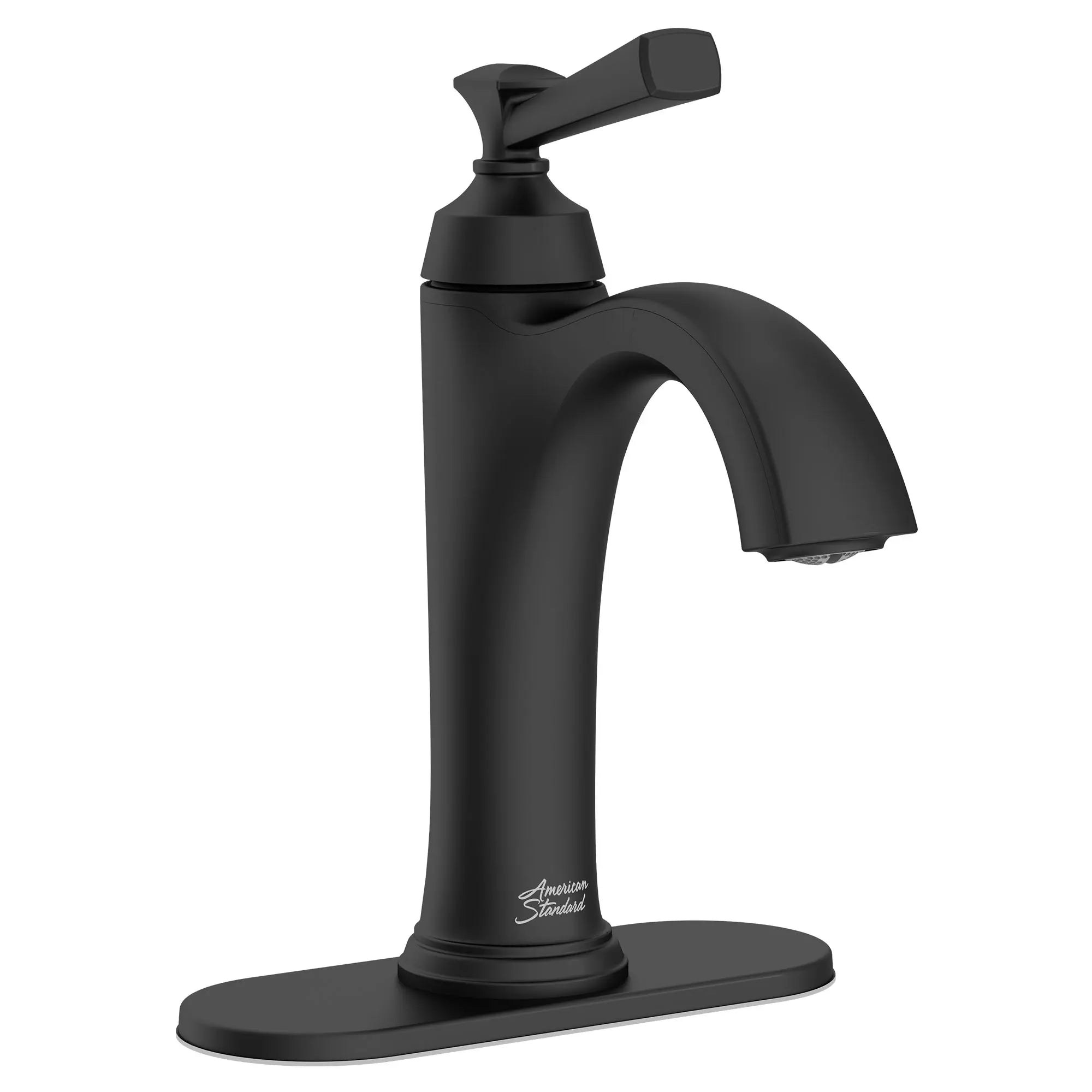 Robinet de salle de bain à poignée unique pour lavabo monotrou Glenmere 1,2 gpm/4,5 l/min avec poignée à levier // NOIR MAT // 174095_7617107243_2_0_CDNwebp.webp