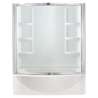 [AM00495400.213] Saver 60" Bypass Tub Door, Clear - Silver Shine