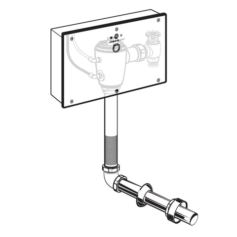 Ultima® Selectronic® - Robinet de chasse dissimulé dans un boîtier mural, modèle de base, de type à piston, 1,1 gpc/4,2 lpc