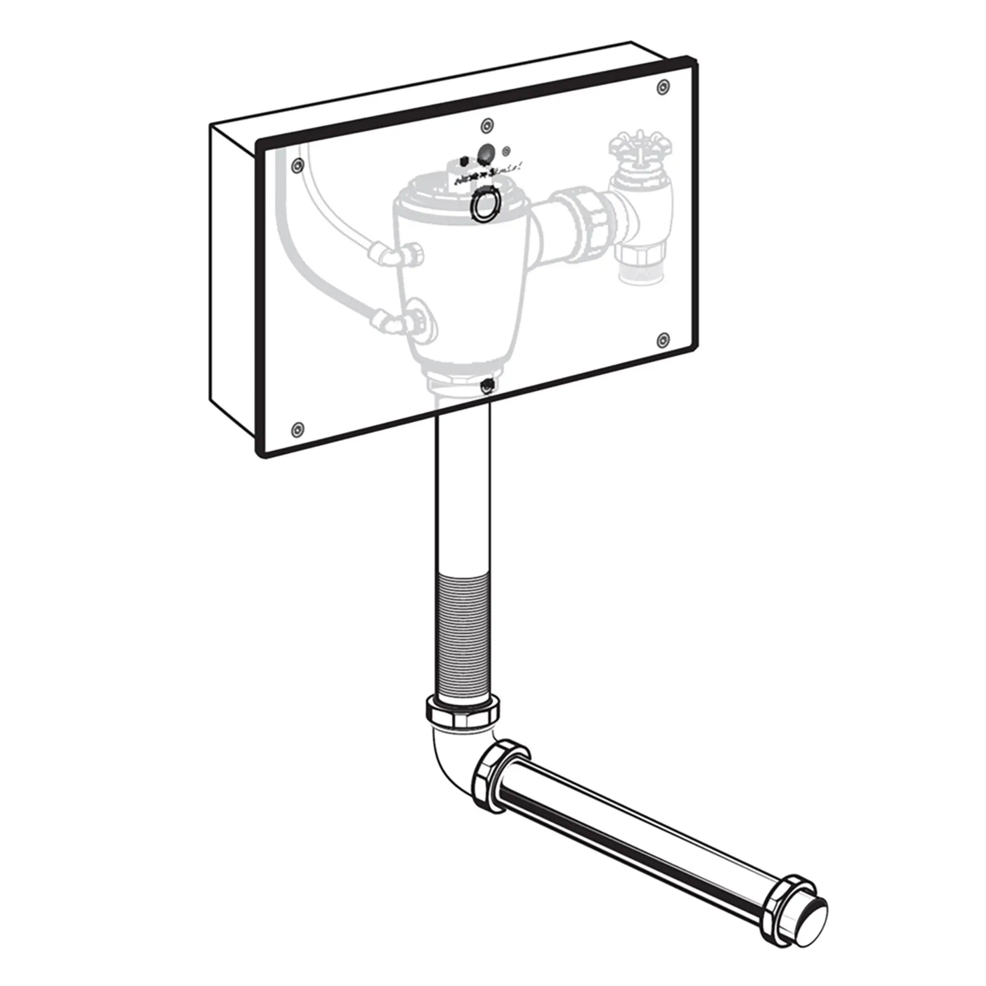 Ultima® Selectronic® - Robinet de chasse dissimulé dans un boîtier mural, modèle de base, de type à piston, 1,1 gpc/4,2 lpc // SANS FINI // 174646_606B312.007_0_CDNwebp.webp