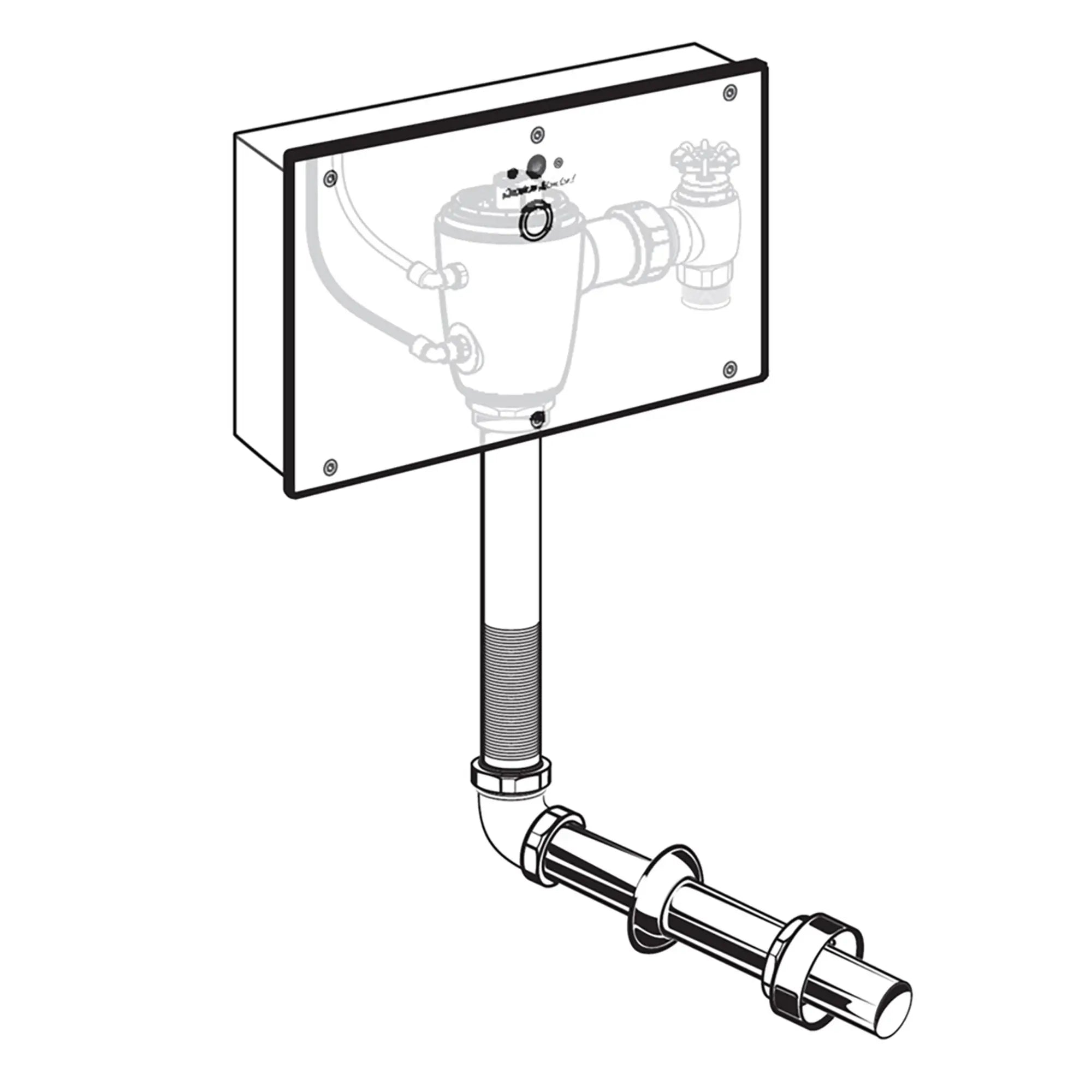 Ultima® Selectronic® - Robinet de chasse dissimulé dans un boîtier mural, modèle de base, de type à piston, 1,6 gpc/6,0 lpc // SANS FINI // 174650_606B361.007_0_CDNwebp.webp