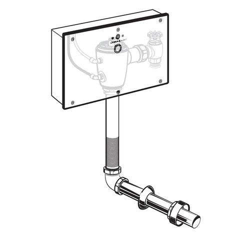 Ultima® Selectronic® - Robinet de chasse dissimulé dans un boîtier mural, modèle de base, de type à piston, 1,6 gpc/6,0 lpc