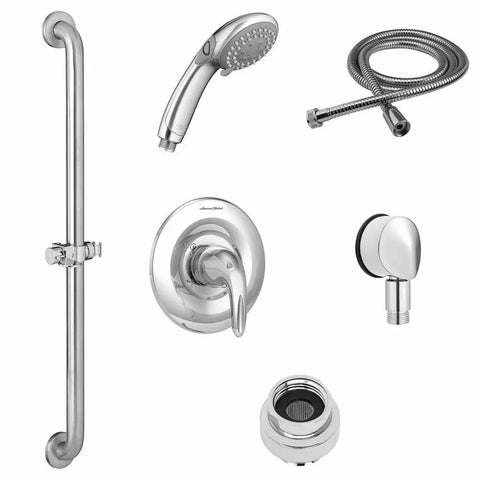Ensembles de système de douche commerciaux avec glissière/barre d’appui – 2,5 gpm/9,5 l/min. Douchette 3-F ADA