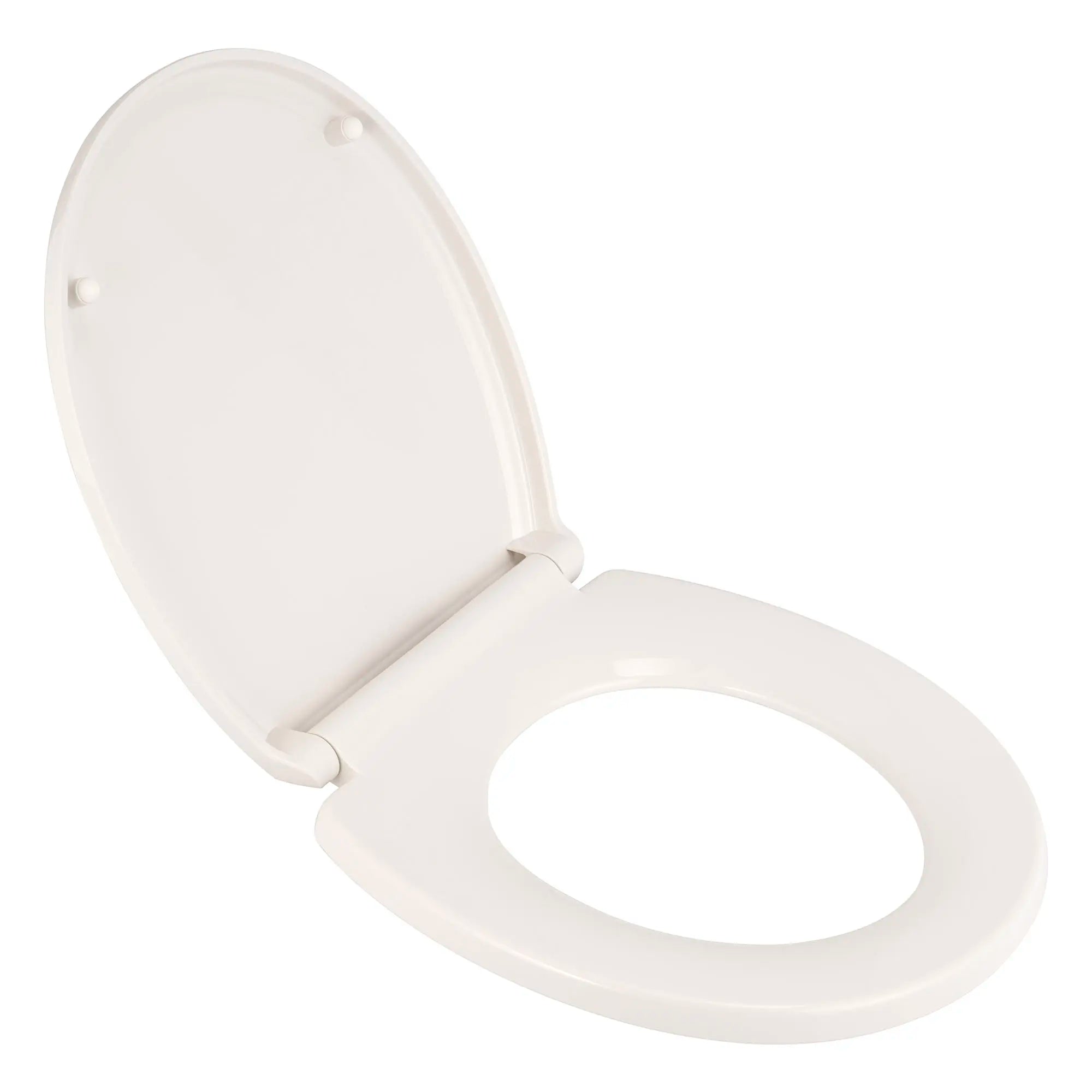 Siège pour cuvette à devant rond, style traditionnel, à fermeture lente et détachement facile // BLANC // 175148_5020B65G020_3Q_Open_0_CDNwebp.webp