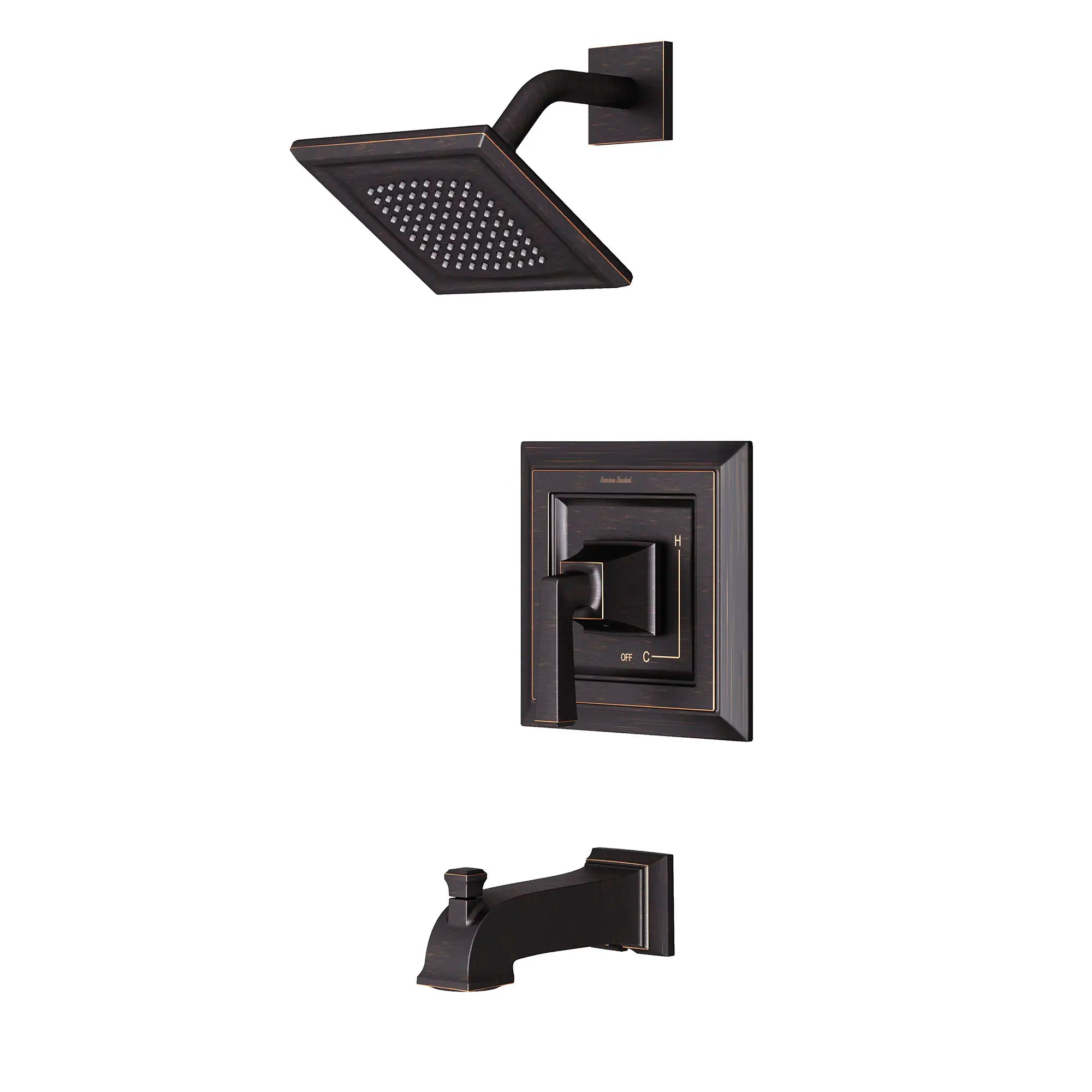 Town Square® S - Ensemble de robinetterie pour baignoire/douche 1,75 gpm/6,8 L/min incluant une pomme de douche à économie d'eau, une cartouche à pression équilibrée en double céramique et une poignée à levier // TUB & SHOWER / 1.75 GPM / BRONZE LEGACY // 175614_TU455508278_2__1__0_CDNwebp.webp