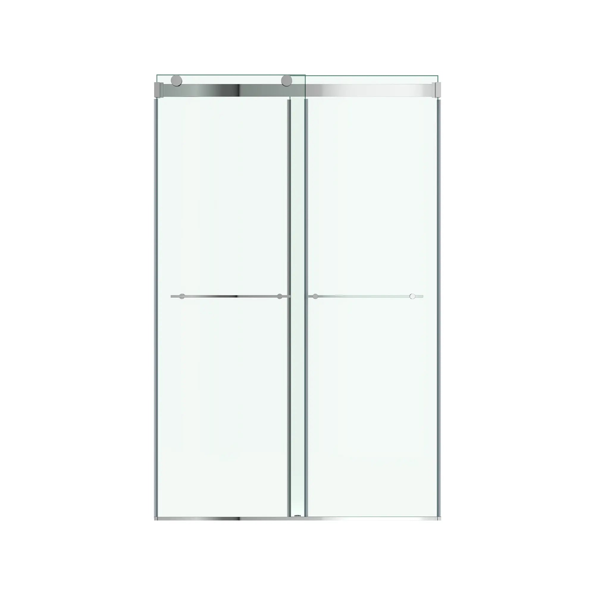 Aspirations - portes coulissantes sans cadre de 48 x 72 pouces pour douche // 48 X 72 IN / BRILLANCE ARGENTÉE // 188286_Aspirations_SiloFront_AM00855400.213_0001_May2023_0_CDNwebp.webp