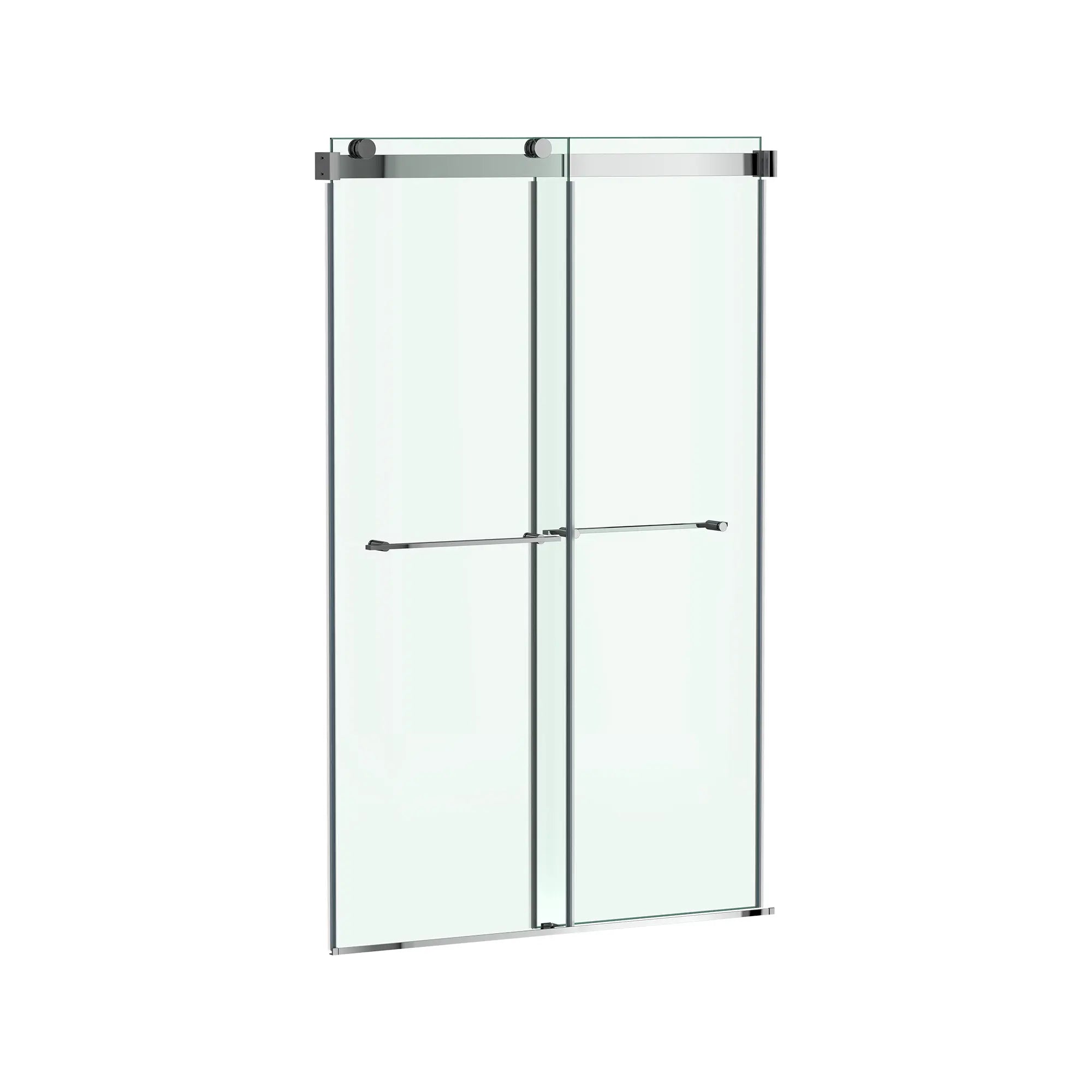 Aspirations - portes coulissantes sans cadre de 48 x 72 pouces pour douche // 48 X 72 IN / BRILLANCE ARGENTÉE // 188308_Aspirations_SiloRight_AM00855400.213_0001_May2023_0_CDNwebp.webp