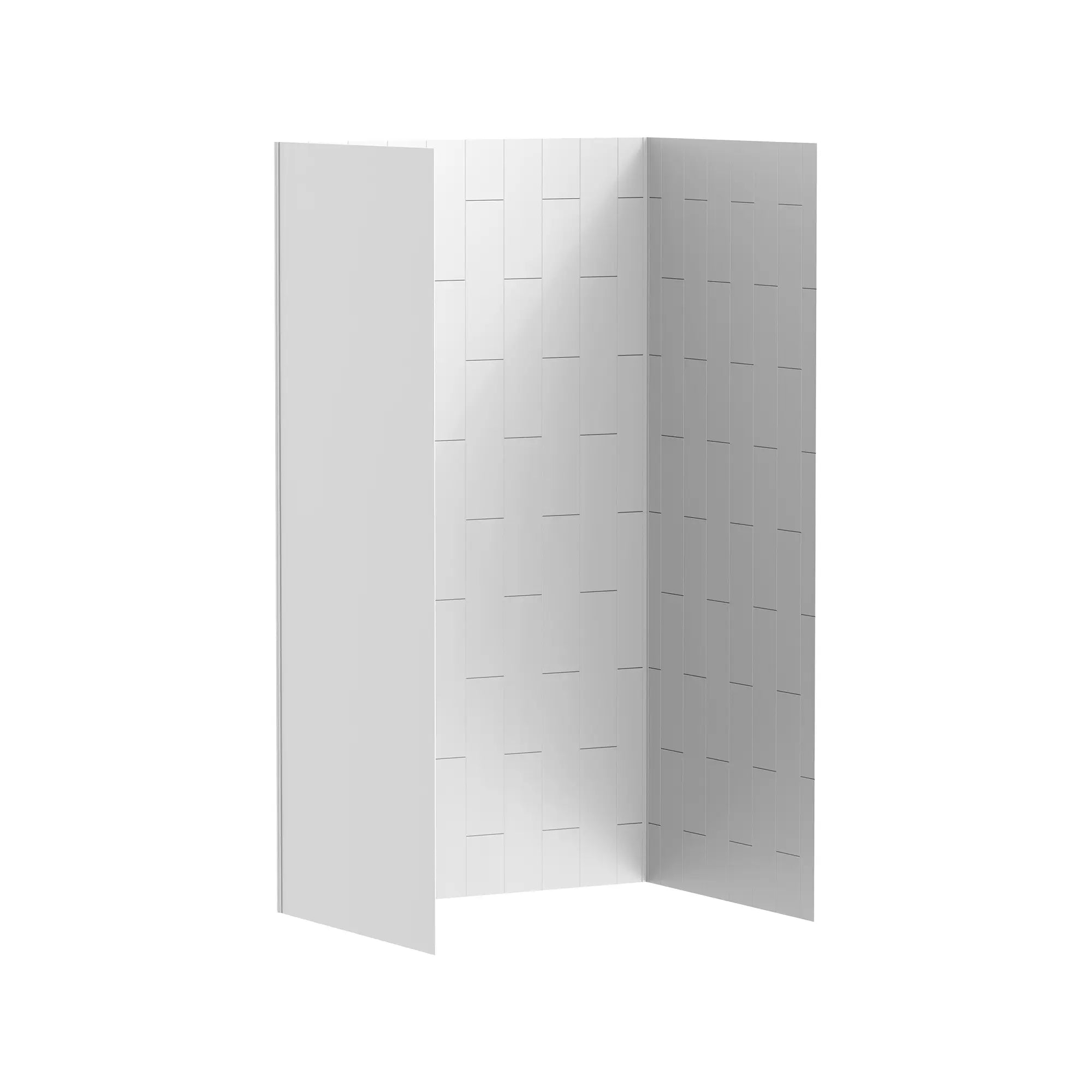 Aspirations - ensemble de parois de douche en carreaux verticaux 48 x 36 x 84 pouces // BLANC // 188351_Aspirations_SiloRight_2951SWT48_0001_APRIL2023_0_CDNwebp_e6878559-9f08-4461-bbc3-ae393c0df476.webp