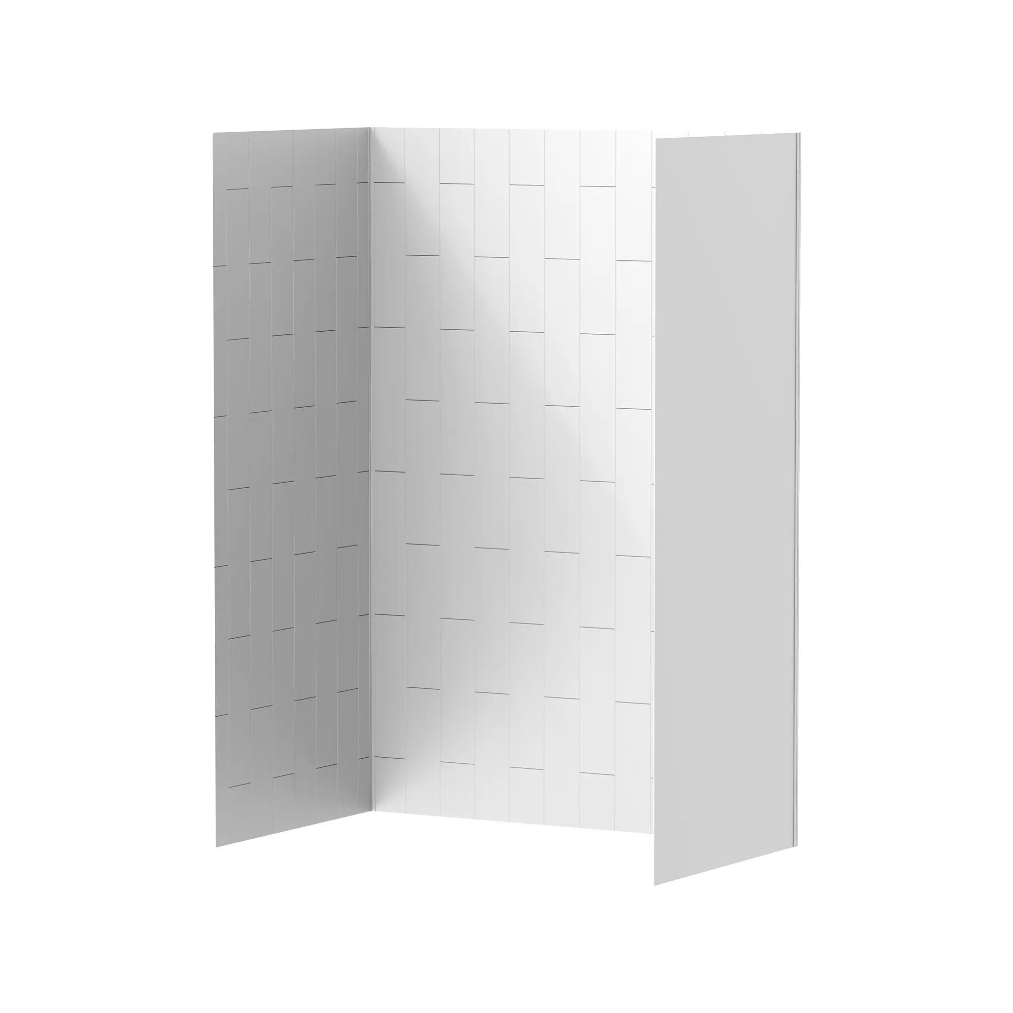 Aspirations - ensemble de parois de douche en carreaux verticaux 60 x 36 x 84 pouces // BLANC // 188375_Aspirations_SiloLeft_2951SWT36_0001_APRIL2023_0_CDNwebp_c37f6573-c3e9-4751-ad16-1a8860427dba.webp