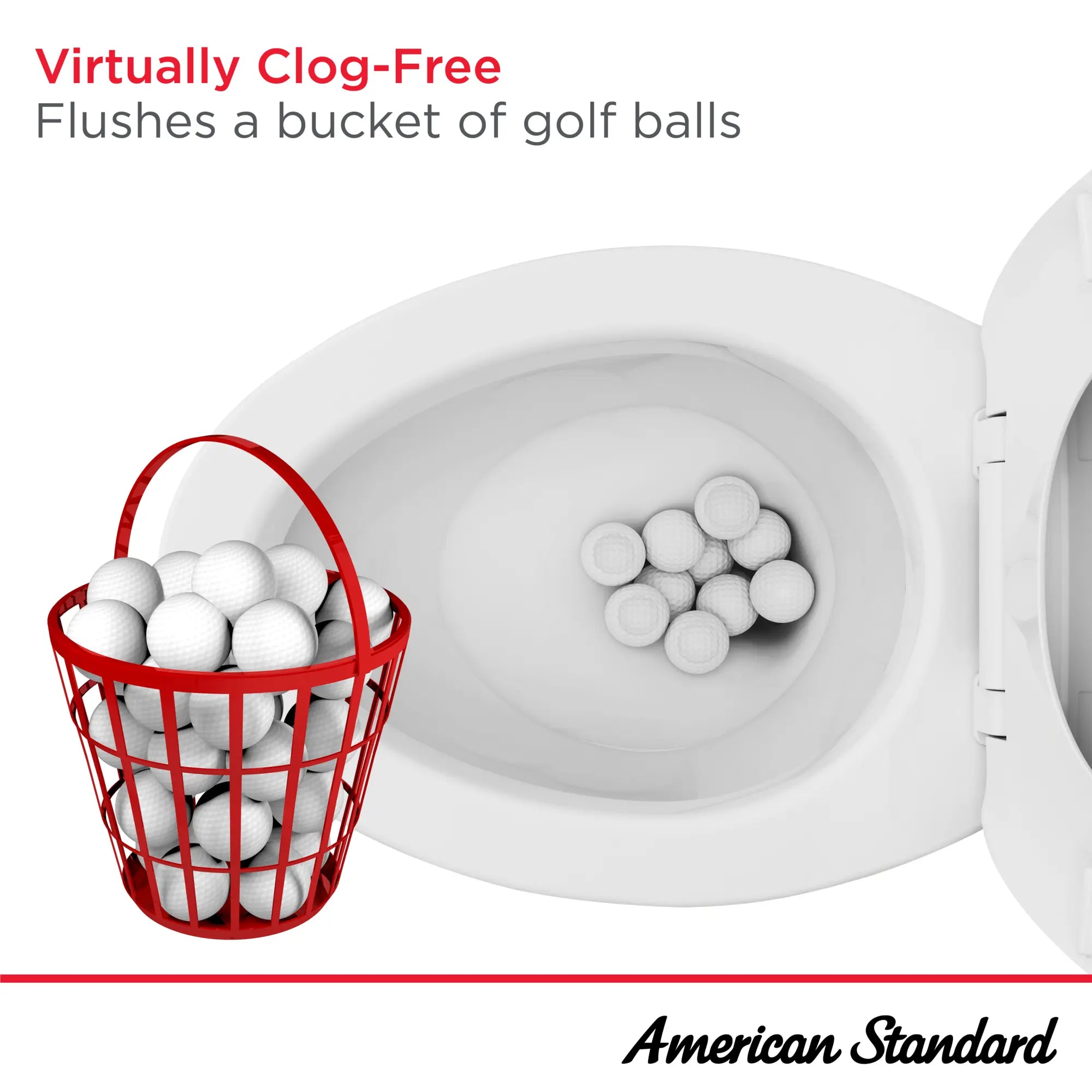 Toilette monopièce Champion® 4, 1,6 gpc/6,0 lpc, à cuvette allongée à hauteur de chaise avec siège // BLANC // 188454_GolfBalls_Infographic_Generic_0001_OCT2023_0_CDNwebp.webp