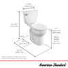 [3376128ST.020] Cadet 3 FloWise 1.28 GPF/4.8 LPF Left Trip Lever Chair Height Round-Front Toilet with Slow-Close Seat - White