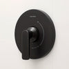 Aspirations Pressure Balance Valve Trim With Double Ceramic Pressure Balance Cartridge and Lever Handle // MATTE BLACK // 231941_Aspirations_EnvironmentCloseUp_TU061500.243_0001_Nov2023_CDNwebp.webp