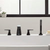 Aspirations 4-Hole 2-Handle Deck Mount Roman Tub Faucet  With Lever Handles and Personal Shower // MATTE BLACK // 231957_Aspirations_EnvironmentCloseUp_T061901.243_0002_Nov2023_CDNwebp.webp