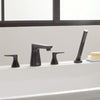 Aspirations 4-Hole 2-Handle Deck Mount Roman Tub Faucet  With Lever Handles and Personal Shower // MATTE BLACK // 231958_Aspirations_EnvironmentCloseUp_T061901.243_0001_Nov2023_CDNwebp.webp