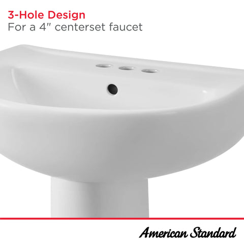 Combinaison de lavabo et colonne Evolution®, 22 po - 4 po centre à centre