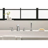 Aspirations 4-Hole 2-Handle Deck Mount Roman Tub Faucet  With Lever Handles and Personal Shower // CHROME // 233892_Aspirations_EnvironmentCloseUp_T061901.002_0001_Nov2023_CDNwebp.webp