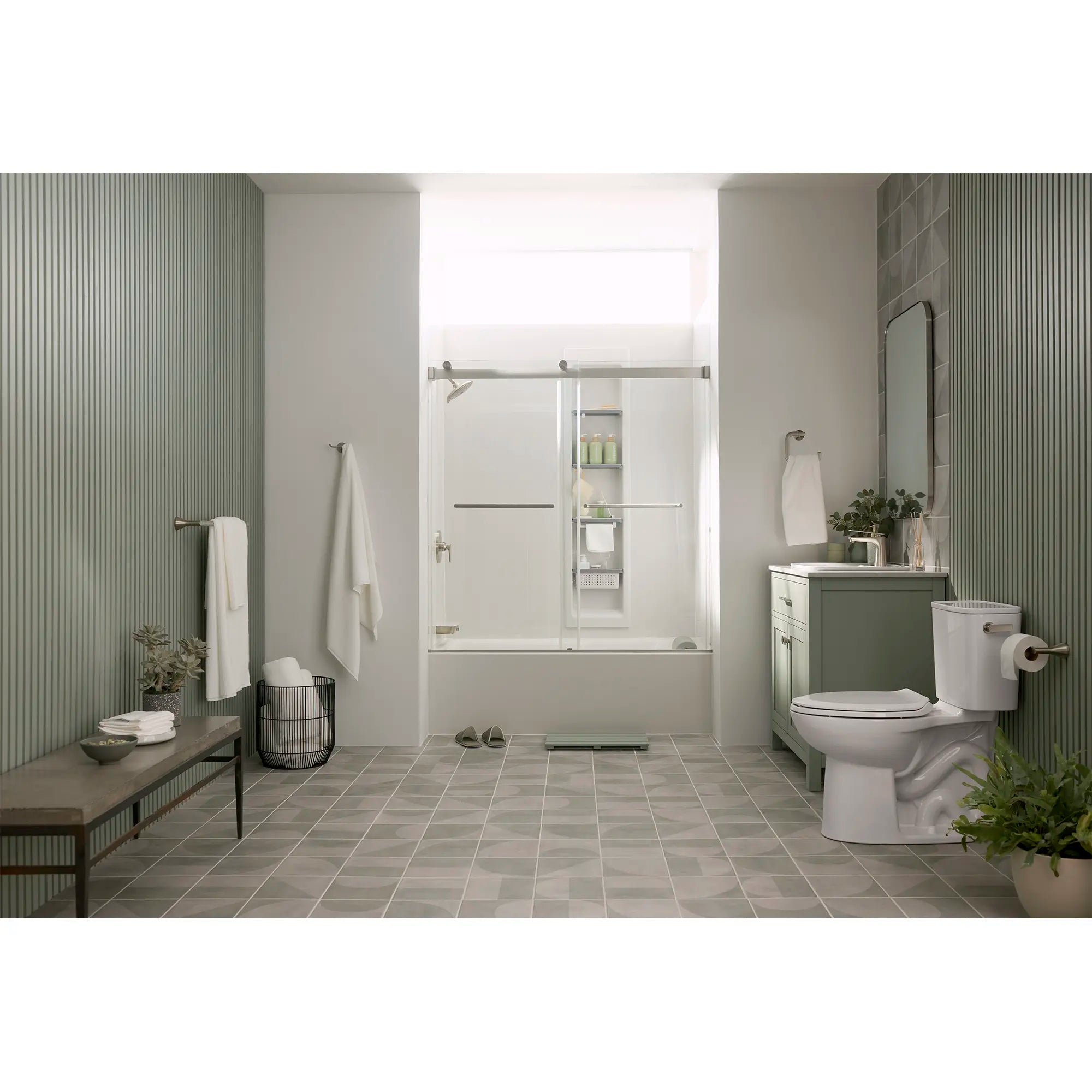 Aspirations - ensemble de parois de baignoire en carreaux verticaux 60 x 32 x 72 pouces // BLANC // 233937_Aspirations_EnvironmentFull_250AA808.020_706110.295_AM00853400.295_7194000_7192000_7181000_2952BWT32.020_2964102.020_7381987-100.295_0001_Nov2023_CDNwebp.webp