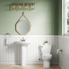 [0236411.020] Cadet 4-Inch Centerset Pedestal Sink Top and Leg Combination - White