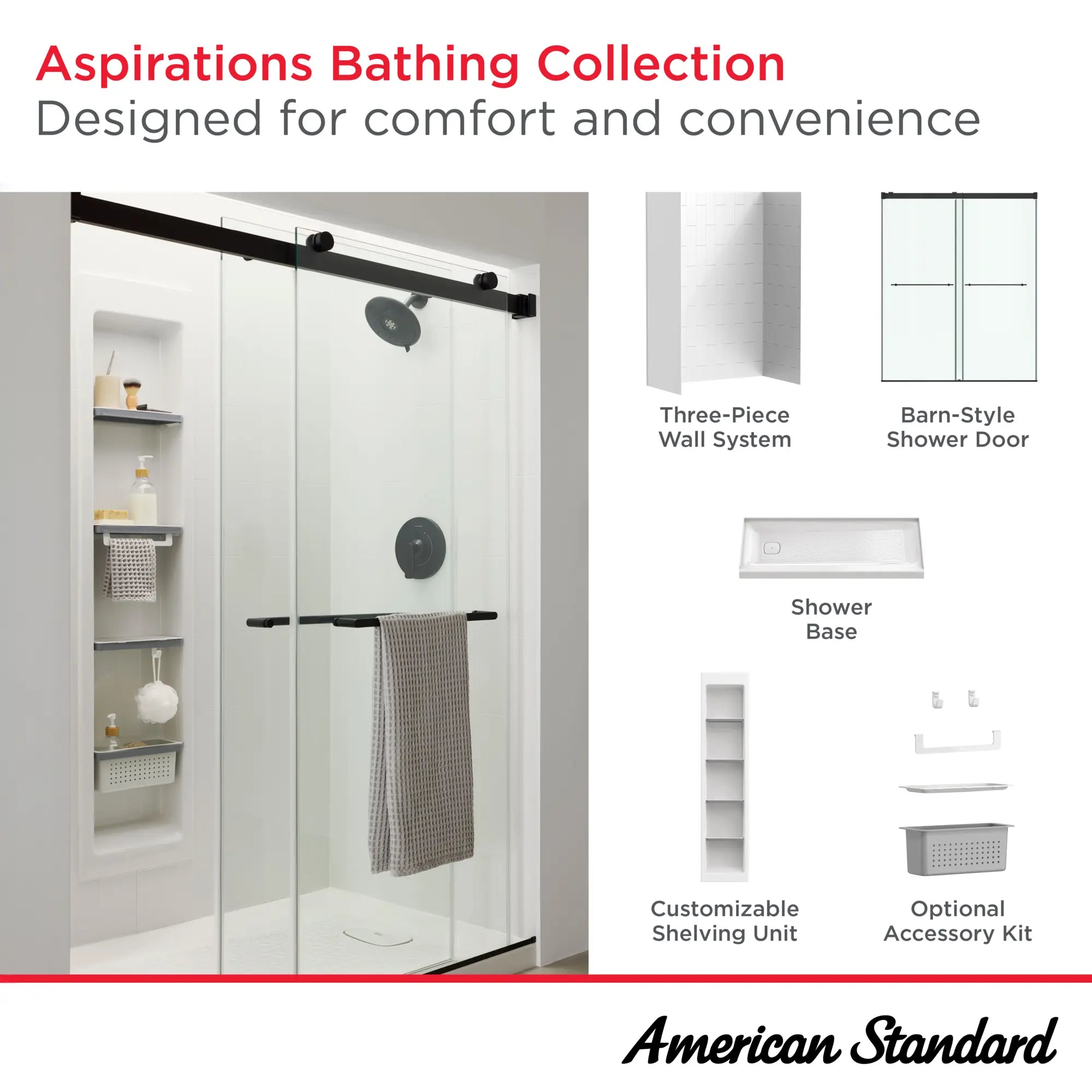 Aspirations - ensemble de parois de douche en carreaux verticaux 48 x 36 x 84 pouces // BLANC // 238003_Aspirations_Infographic_2951SWT32_0004_JAN2024_1_CDNwebp.webp