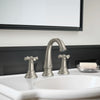 Delancey® 8-Inch Widespread 2-Handle Bathroom Faucet 1.2 gpm/4.5 L/min With Cross Handles // BRUSHED NICKEL // 238730_DELANCEY_EnvironmentCloseUp_7052827.295_0001_Jan2024_CDNwebp.webp