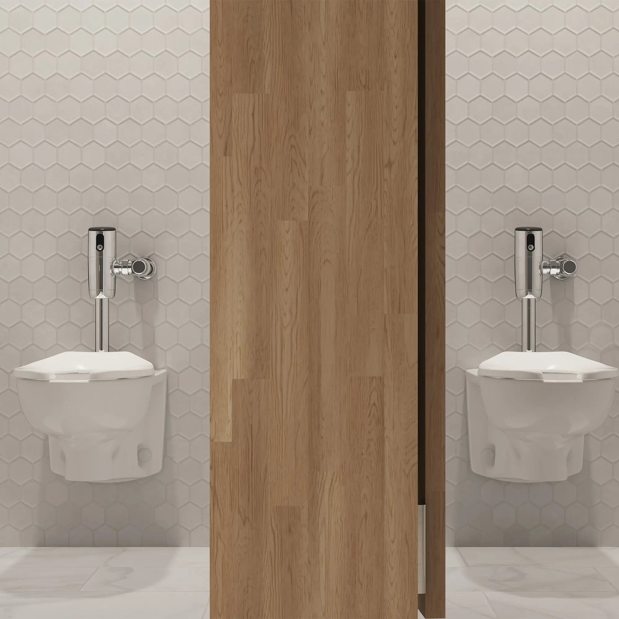 Afwall® Millennium® - toilette murale avec surface EverClean®, 3,8 à 6,0 Lpc (1,0 à 1,6 gpc), sans siège // BLANC // 238890_DetectLnkIot_EnvironmentCloseUp_607B121.002_3351101.020_0001_MARCH2024_CDNwebp.webp