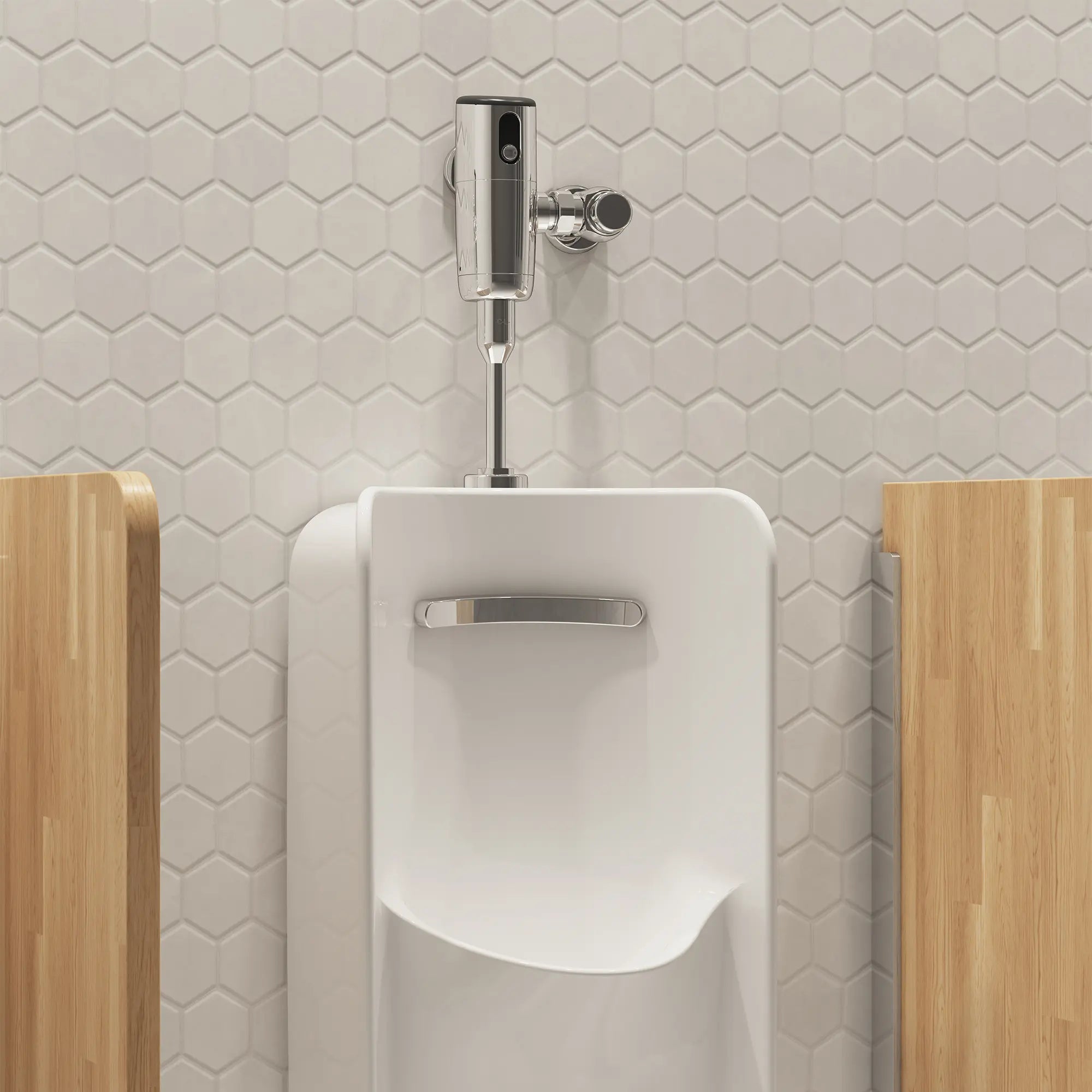 Urinoir Greenbrook® 0,47 à 1,9 Lpc (0,125 gpc à 0,50 gpc), à collet arrière avec EverClean® // BLANC // 238899_DetectLnkIot_EnvironmentCloseUp_607B051_013.002_6517001EC.020_0002_MARCH2024_CDNwebp.webp