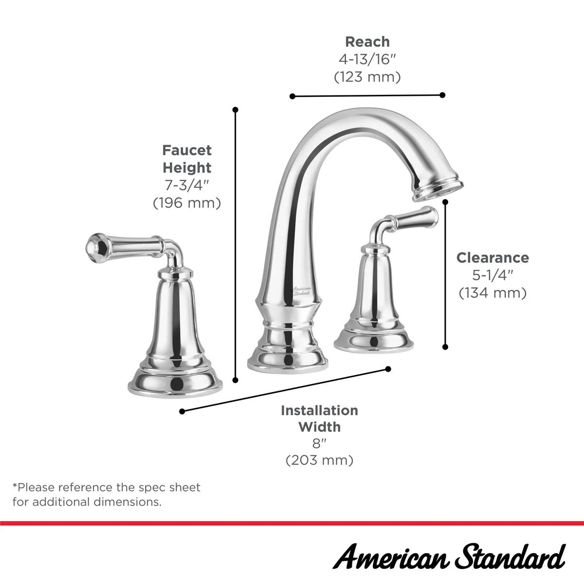 Delancey® - Robinet de salle de bain à 2 poignées espacées de 8 po 1,2 gpm/4,5 L/min avec poignées à levier // CHROME POLI // 239644_Delancey_Infographic_7052807_0004_MAR2024_CDNwebp.webp