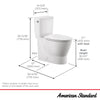 [251AA809.020] Toilette allongée Aspirations EcoStrength, deux pièces, à hauteur de chaise avec siège, 0,80 gpc/ 3,0 Lpc - Blanc