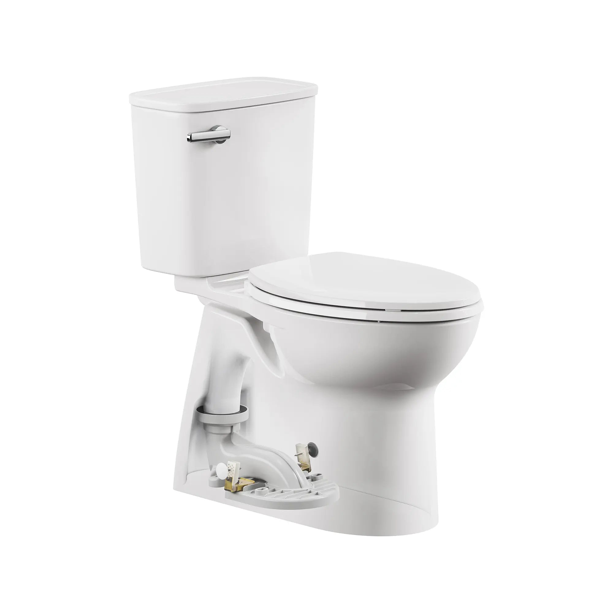 Toilette Aspirations à deux pièces, siphon dissimulé, devant allongé, à hauteur de chaise avec siège, 4,8 lpc/1,28 gpc // BLANC // 244380_Aspirations_EasyMountInstallationTrapway_785AA801.020_0001_MAY2024_0_CDNwebp.webp