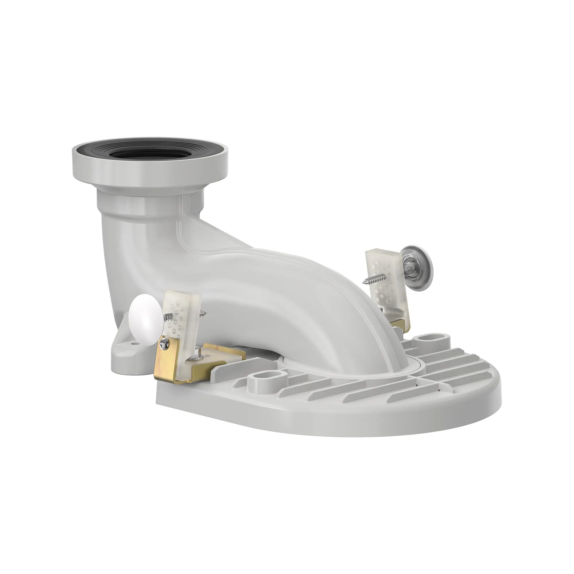 Toilette Aspirations à deux pièces, siphon dissimulé, devant allongé, à hauteur de chaise avec siège, 4,8 lpc/1,28 gpc // BLANC // 244388_Aspirations_EasyMountInstallationTrapway_785AA801.020_0002_MAY2024_CDNwebp.webp