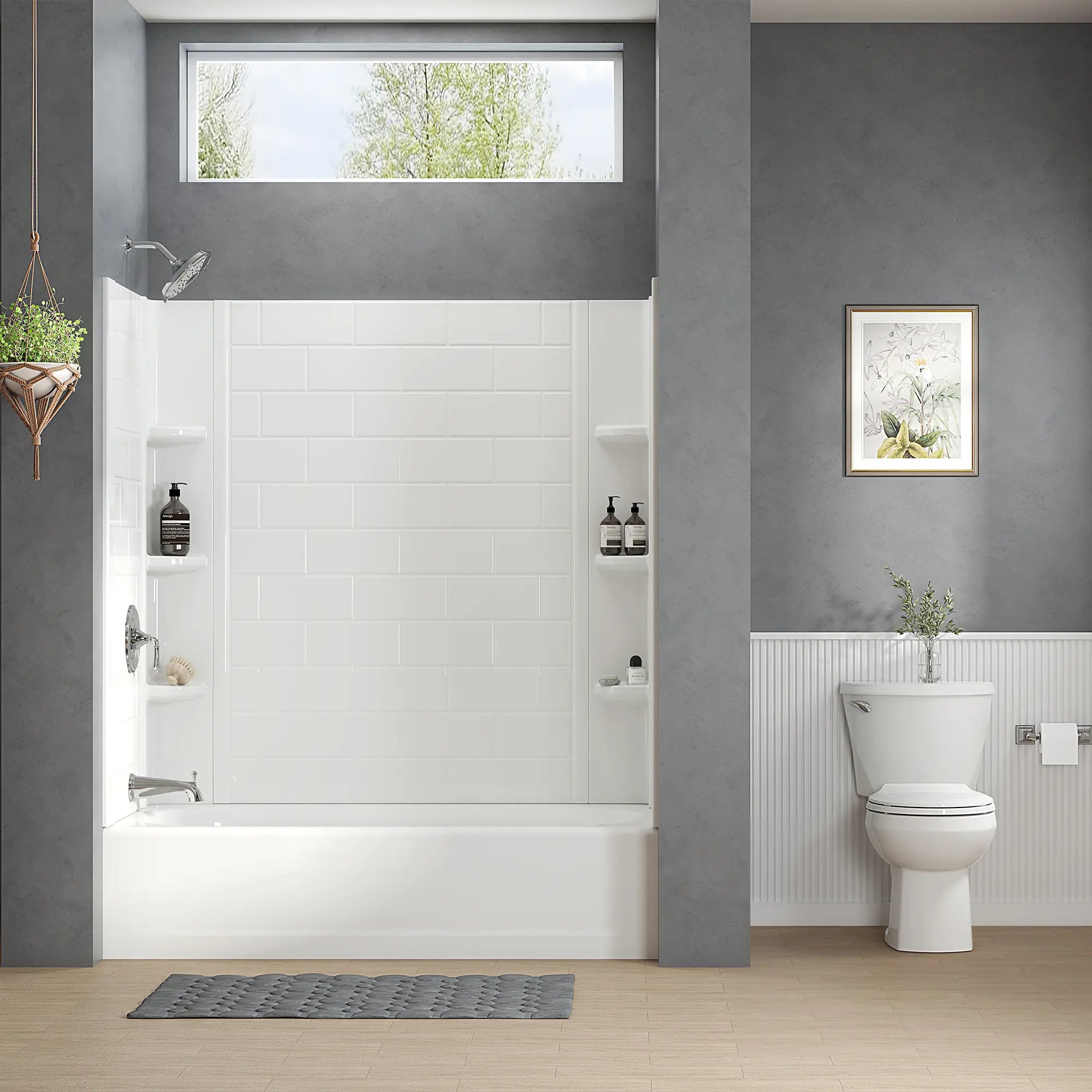 Baignoire Princeton® PRO en acier, tablier intégré, 1 524 x 762 mm (60 x 30 po), plomberie brute au-dessus du sol, orifice d’évacuation à gauche // LEFT / BLANC // 245261_SteelTub_EnvironmentFull_736DA001.020_3961BWT60.020_2398202.020_7455210.002_7455230.002_TU052508.002_0001_MAY2024_CDNwebp_abedd1aa-d328-4157-b227-6ce1eaf2bc53.webp