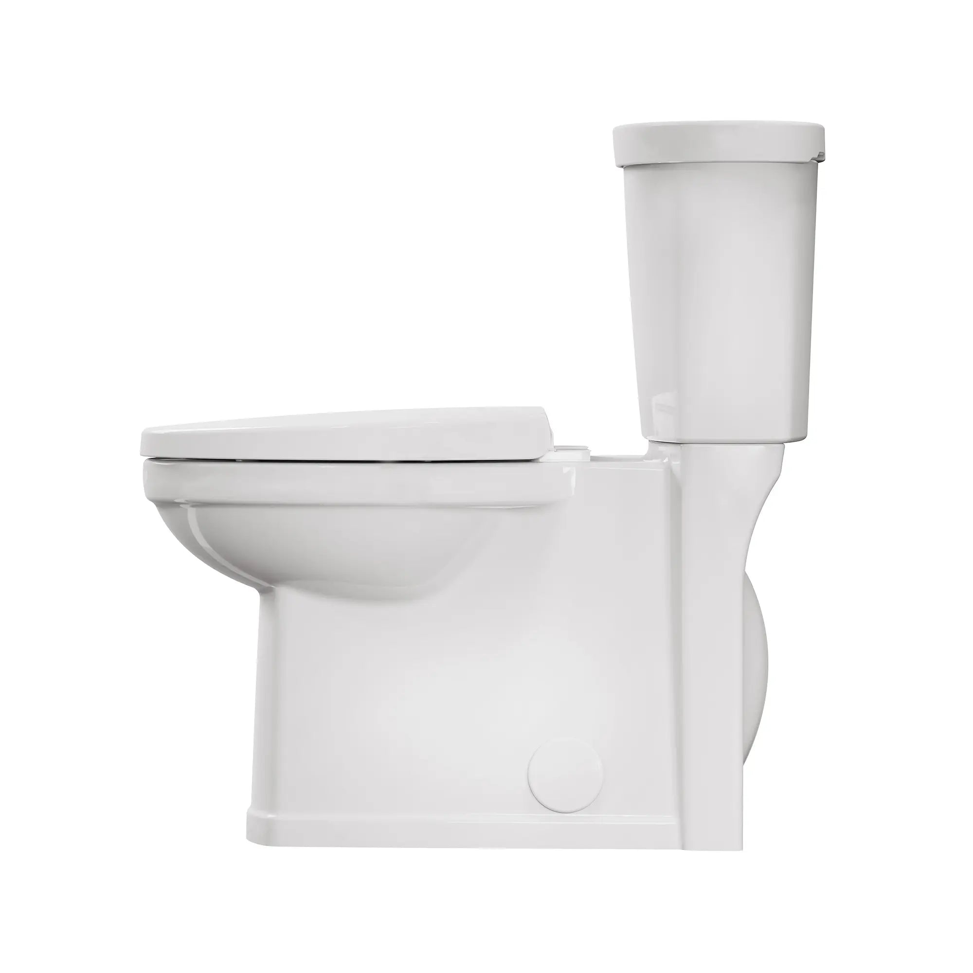 Toilette complète Décor, 2 pièces, 1,28 gpc/4,8 lpc, à cuvette allongée à hauteur de chaise, avec siège // BLANC // 246955_Decor_SiloLeftSide_715AA004.020_3193A-001B.020_4117A-101.020_5359.020_0001_JUNE2024_CDNwebp.webp