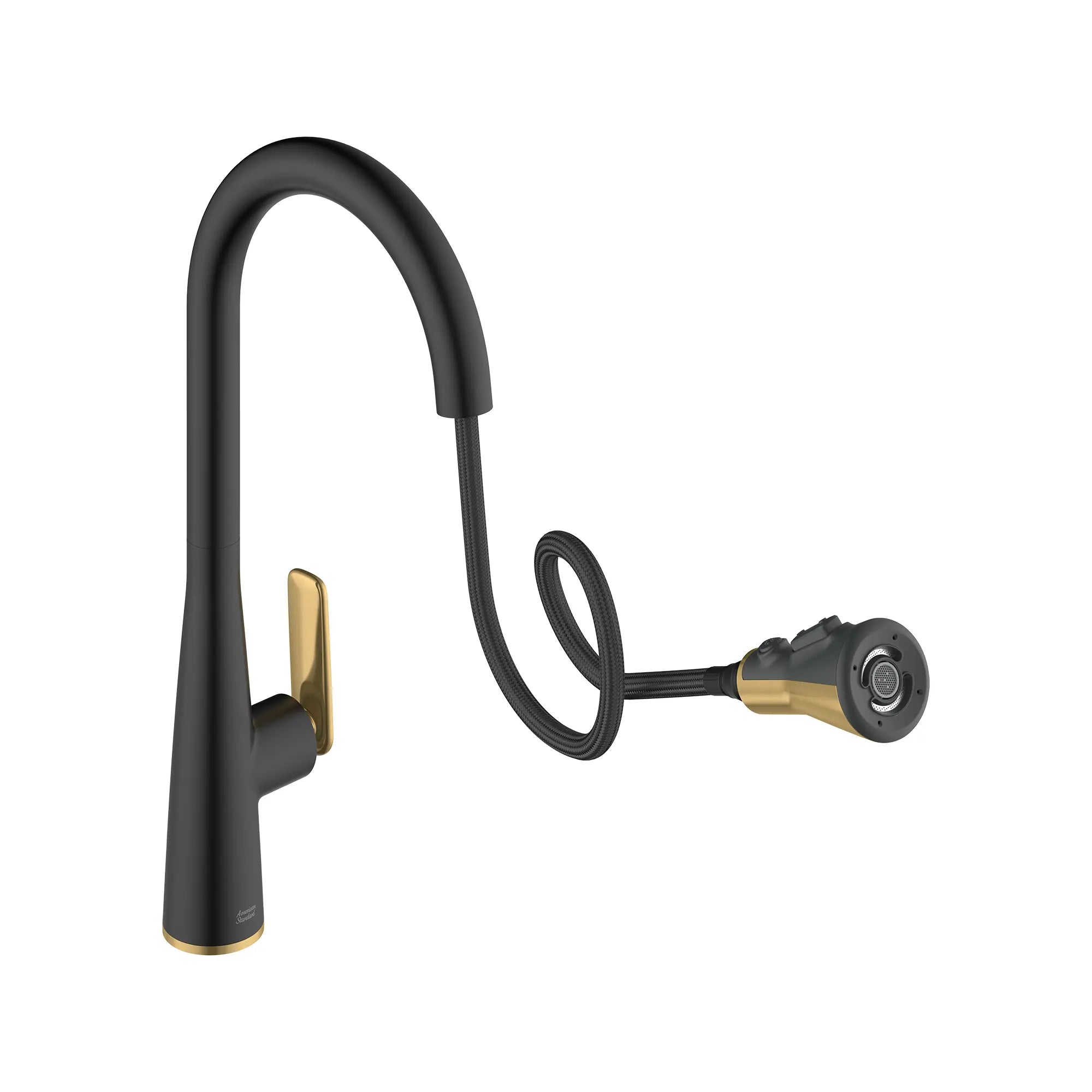 Robinet de cuisine rétractable sans contact Aspirations  // NOIR MAT/AUBE FRAÎCHE BROSSÉ // 247134_Aspirations_SiloRight_1048804240_0002_JUNE2024_CDNwebp.webp