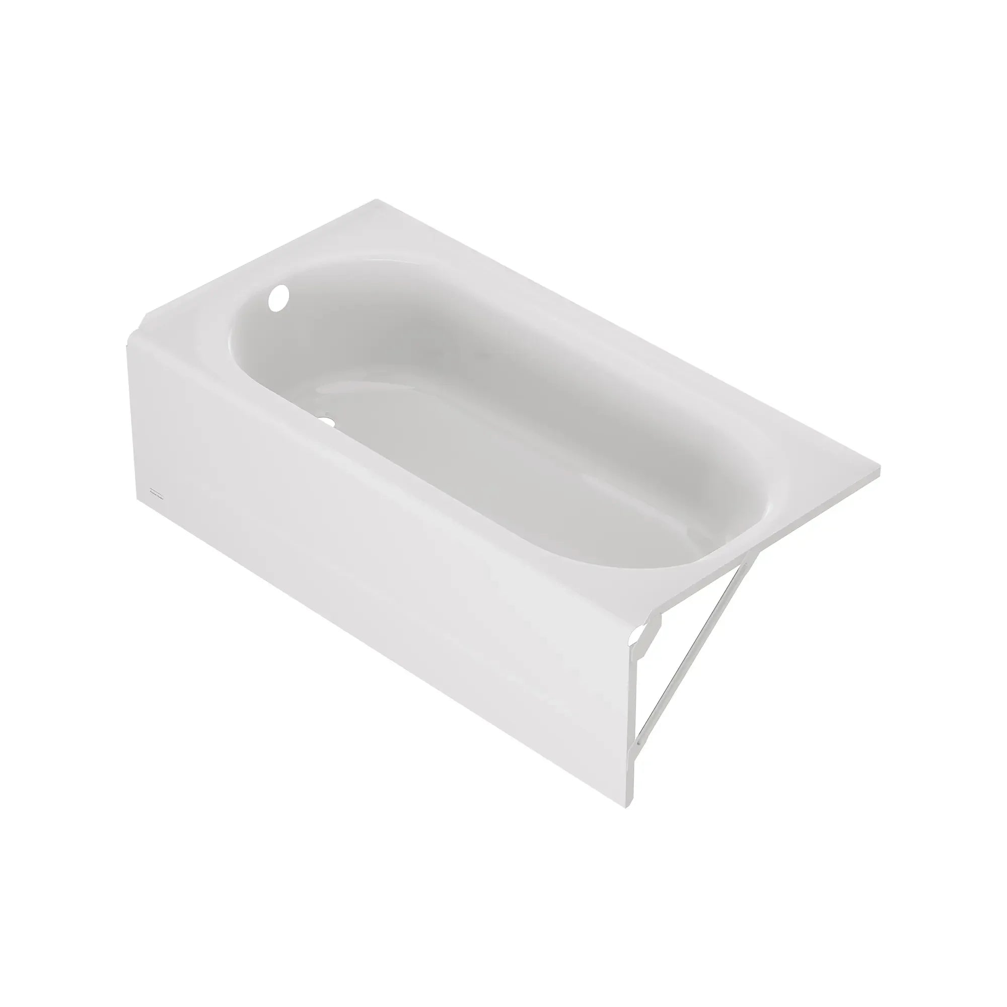 Baignoire Princeton® PRO en acier, tablier intégré, 1 524 x 762 mm (60 x 30 po), plomberie brute au-dessus du sol, orifice d’évacuation à gauche // LEFT / BLANC // 247849_Princeton_SiloLeft_1392202.020_0001_AUGUST2024_CDNwebp.webp