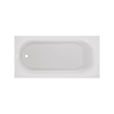 Baignoire Princeton® PRO en acier, tablier intégré, 1 524 x 762 mm (60 x 30 po), plomberie brute au-dessus du sol, orifice d’évacuation à gauche
