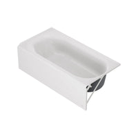 Princeton® PRO Steel 60 x 30-inch Above Floor Rough Integral Apron Bathtub with Right-Hand Outlet // WHITE // 247887_Princeton_SiloLeft_1393202.020_0001_AUGUST2024_CDNwebp.webp