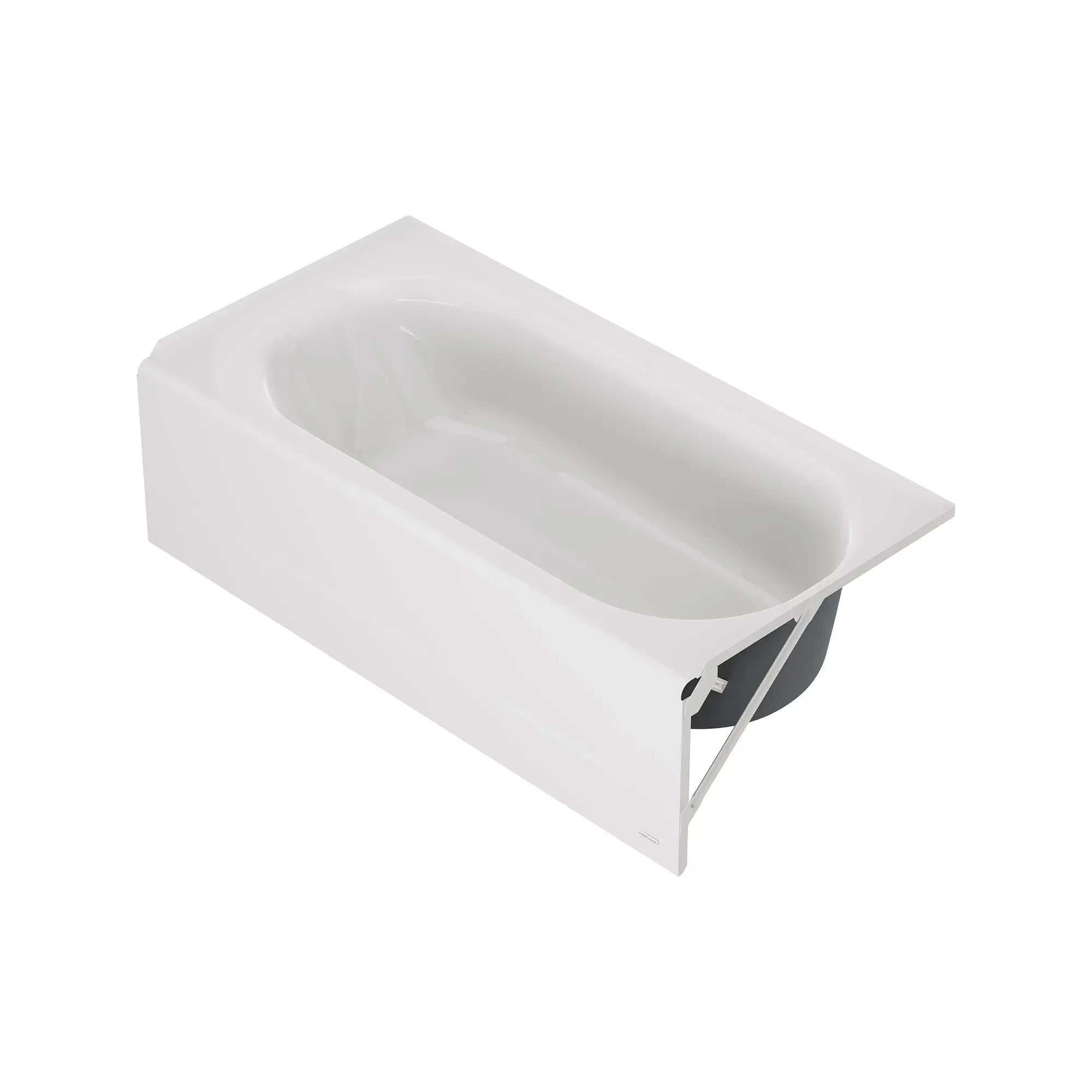 Baignoire Princeton® PRO en acier, tablier intégré, 1 524 x 762 mm (60 x 30 po), plomberie brute au-dessus du sol, orifice d’évacuation à droite // RIGHT / BLANC // 247887_Princeton_SiloLeft_1393202.020_0001_AUGUST2024_CDNwebp.webp